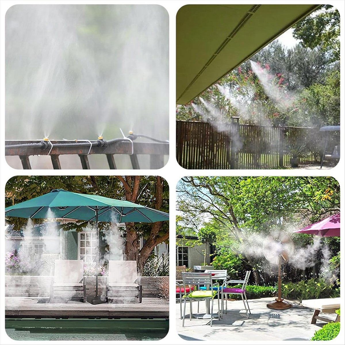 Mist Cooling System Outdoor Patio 15M - REST Misting Cooling System Outdoor,Misting System