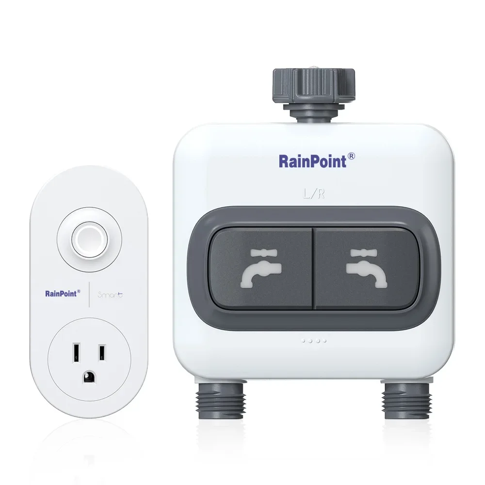 Wifi Water Timer Hose Faucet Smart - RAINPOINT Wi-Fi 2-outlets Water Timer Homgar