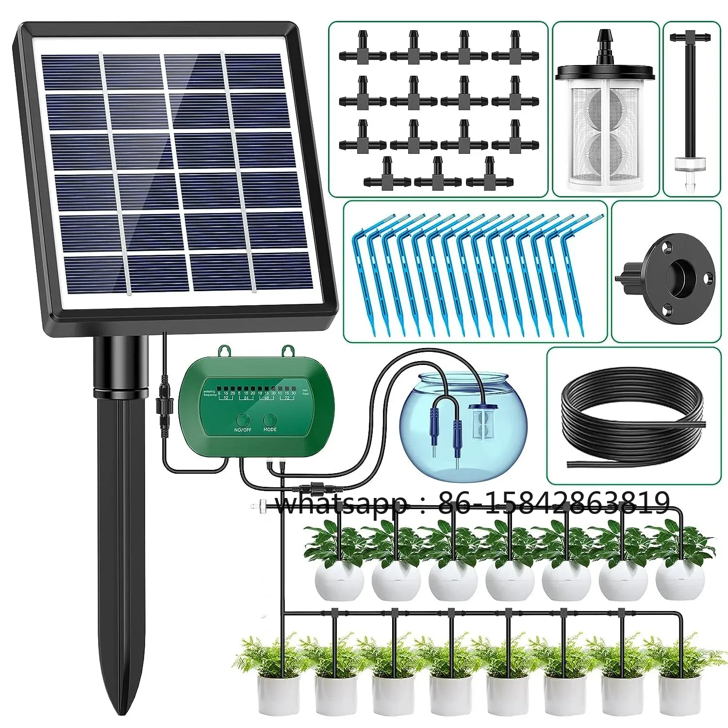 Solar Drip Irrigation Kit Garden - Garden greenhouse emitter controller kit micro