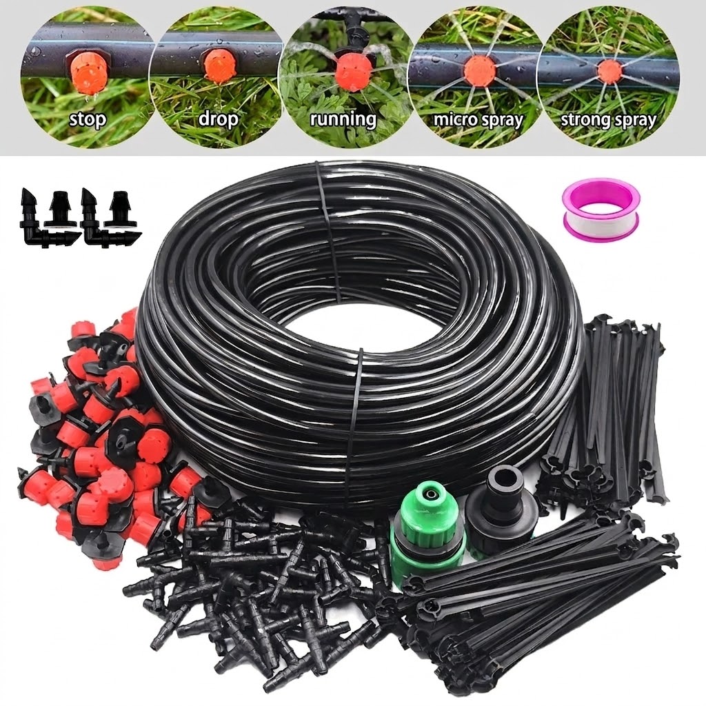 Drip Irrigation System Automatic Kit - Automatic Drip Irrigation Kit 10-30M Efficient