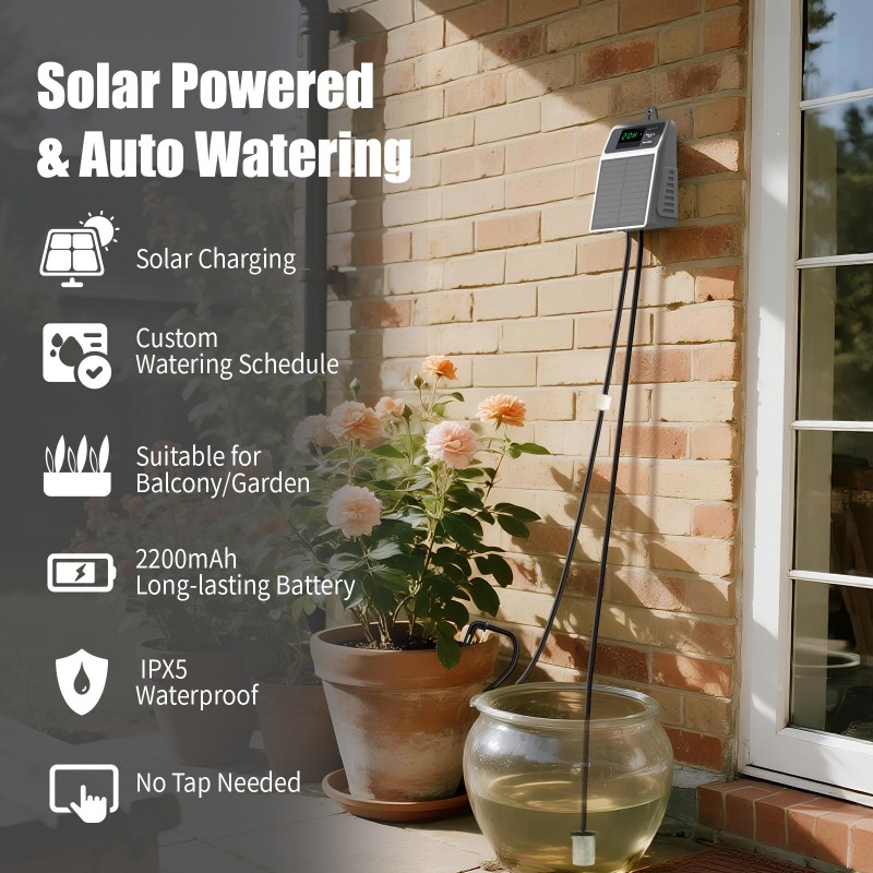 Solar Drip Irrigation Kit Garden - A03F-Solar Powered Automatic Drip Irrigation Kit