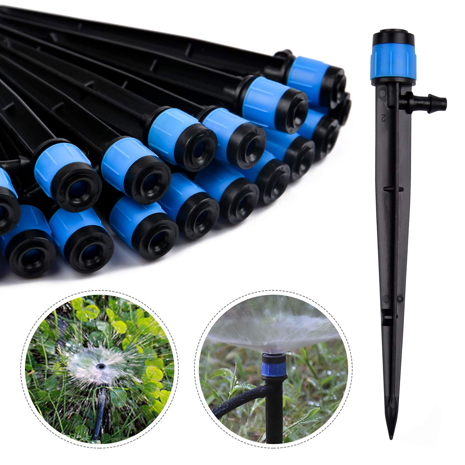 30PCS Irrigation Drippers Drip - Drip Emitters Adjustable 360 Micro review and price