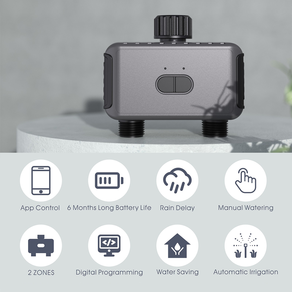 WiFi Bluetooth-compatible 2 Ou - Wifi Water Timer Hose Faucet Smart review and price