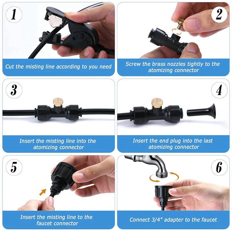 AB66-2X Misting Cooling System - Mist Cooling System Outdoor Patio 15M review and price
