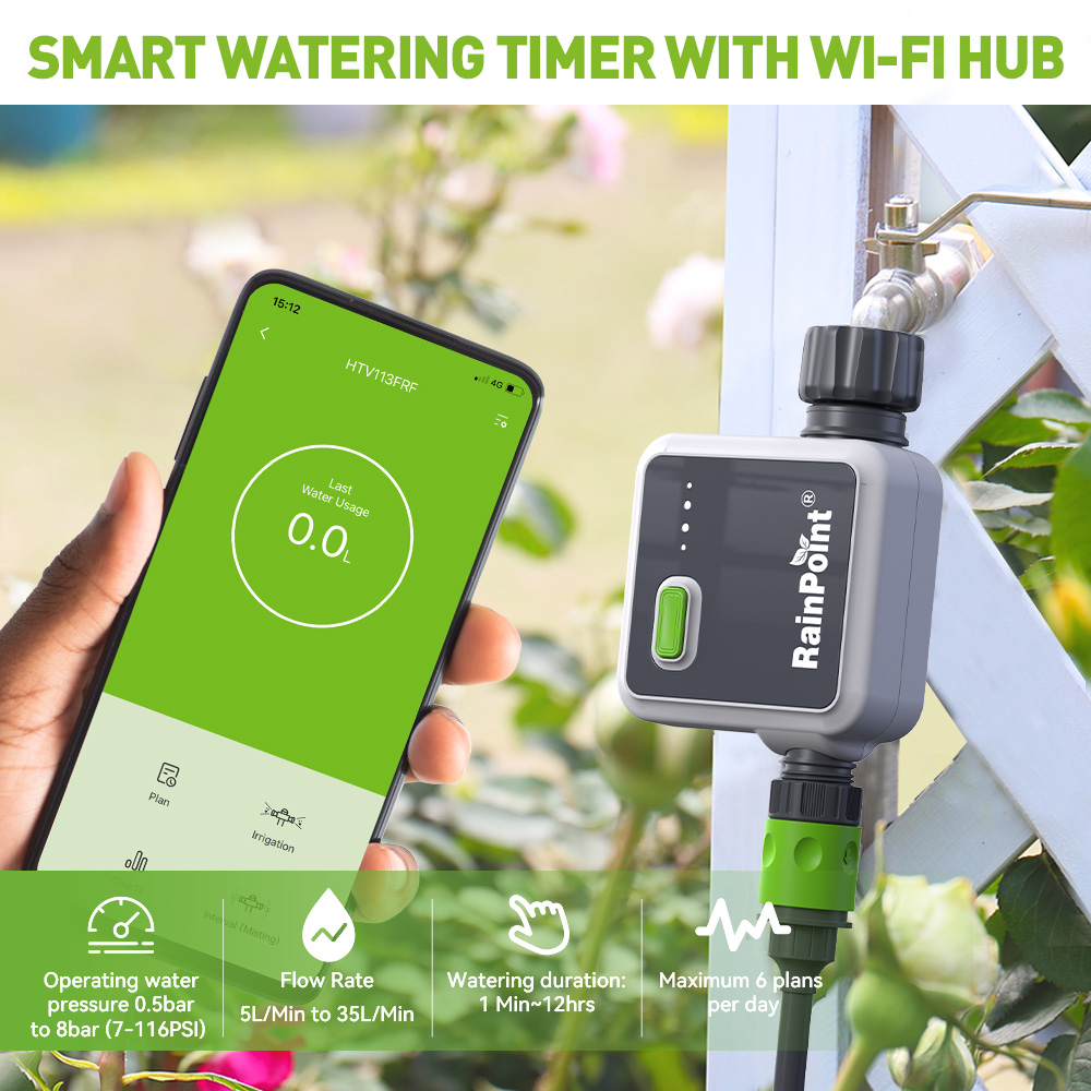 RAINPOINT 1-Zone Wireless Smar - Wifi Water Timer Hose Faucet Smart review and price