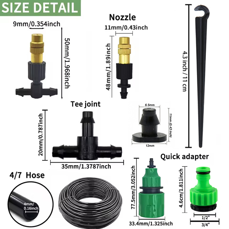 5M-20M Outdoor Misting Cooling - Mist Cooling System Outdoor Patio 15M review and price