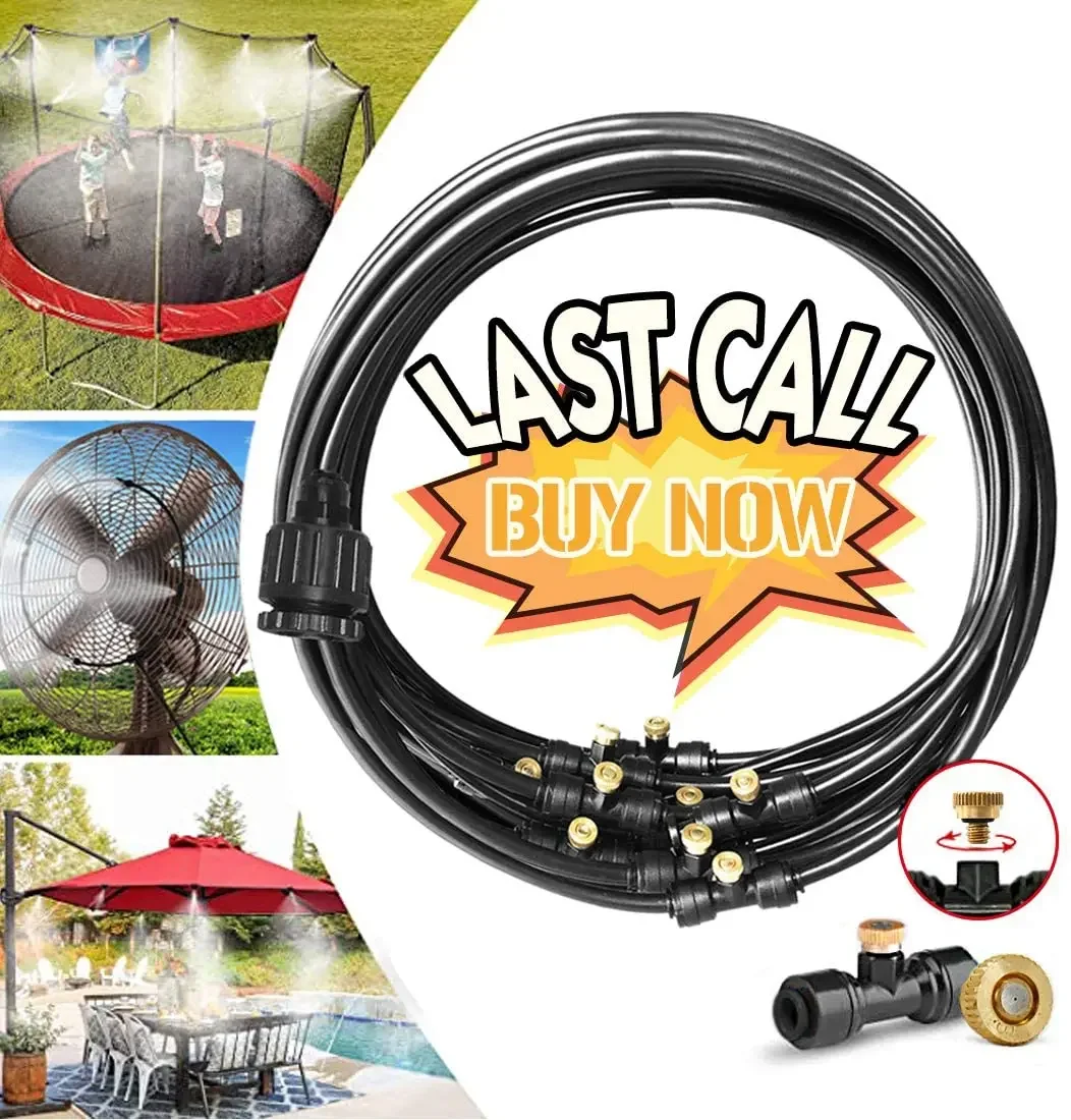 Outdoor Misting Cooling System - Mist Cooling System Outdoor Patio 15M review and price