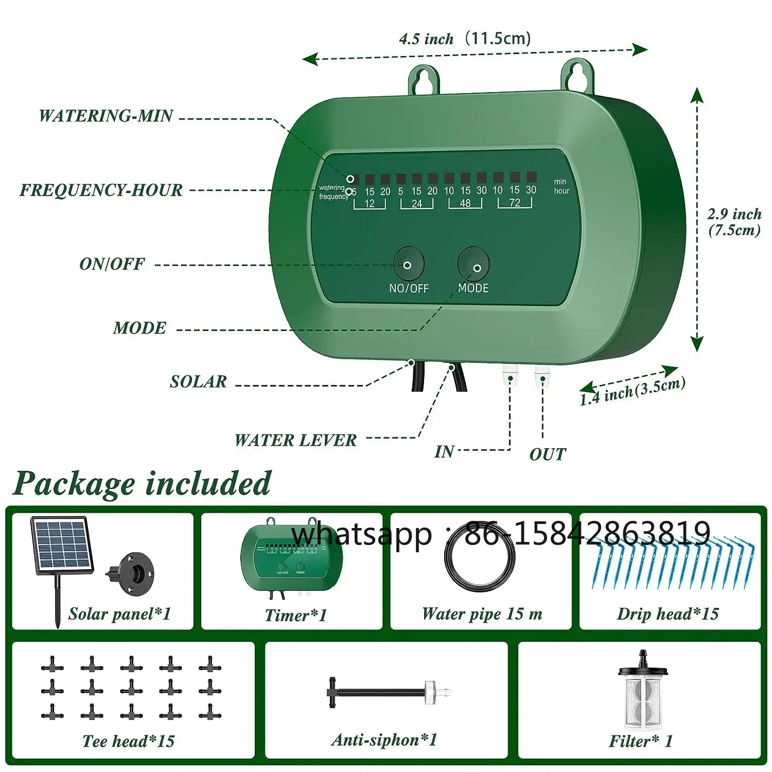 Garden greenhouse emitter cont - Solar Drip Irrigation Kit Garden review and price