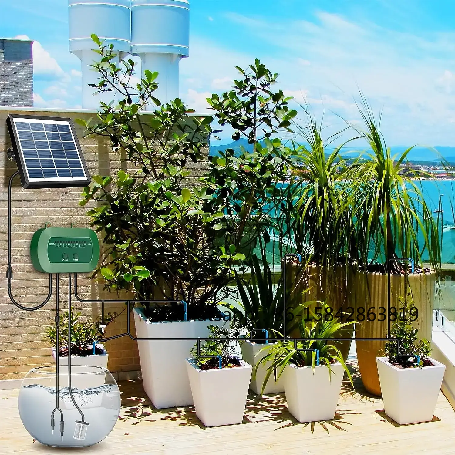 Garden greenhouse emitter cont - Solar Drip Irrigation Kit Garden review and price
