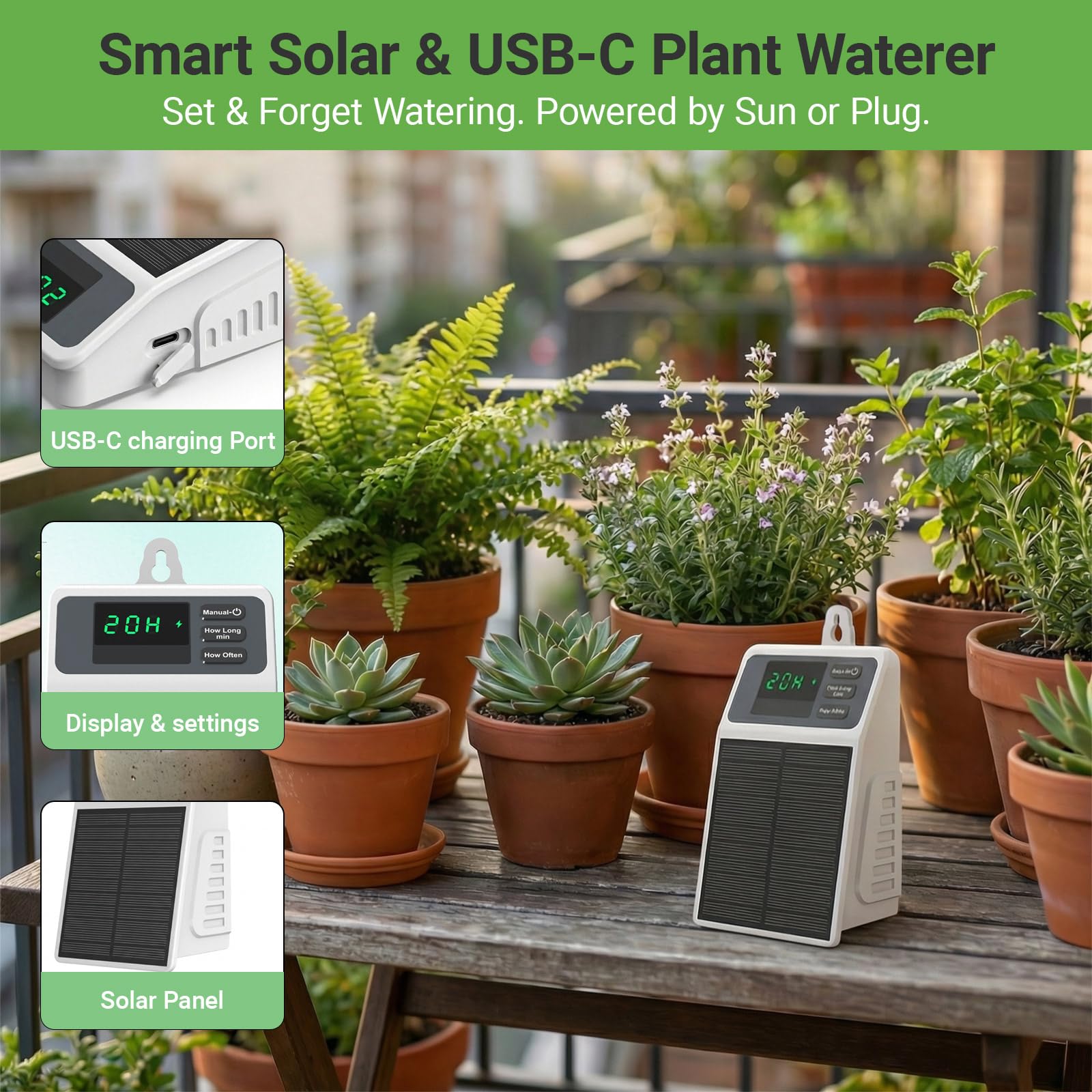 Upgraded Solar Drip Irrigation - Drip Irrigation System Automatic Kit review and price