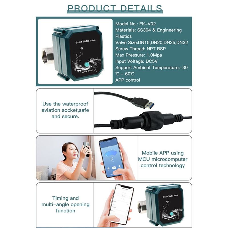 B50C Tuya Smart Zigbee Electri - Tuya Zigbee Garden Irrigation Controller review and price