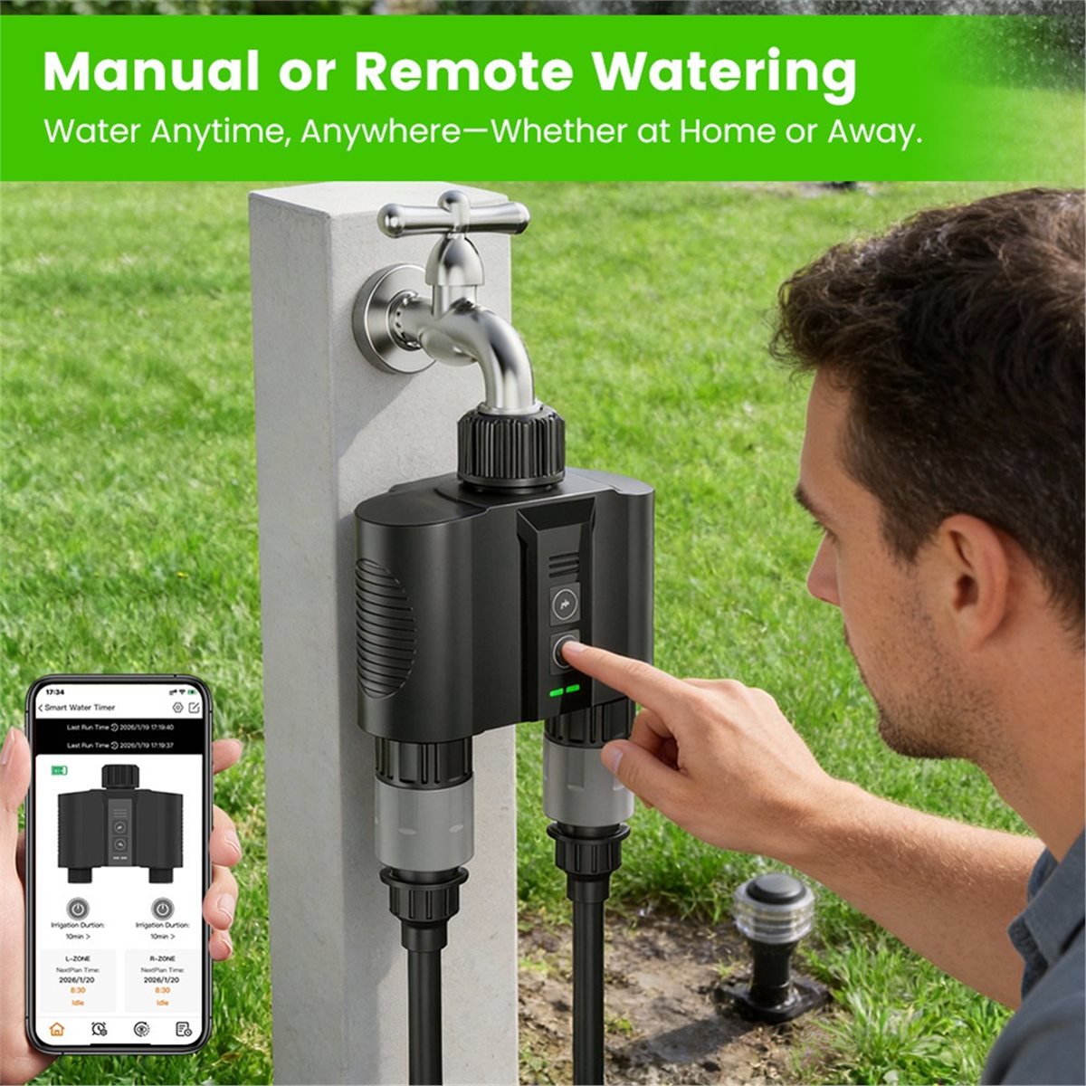 Y17A 1 Set WiFi Water Timer fo - Wifi Water Timer Hose Faucet Smart review and price