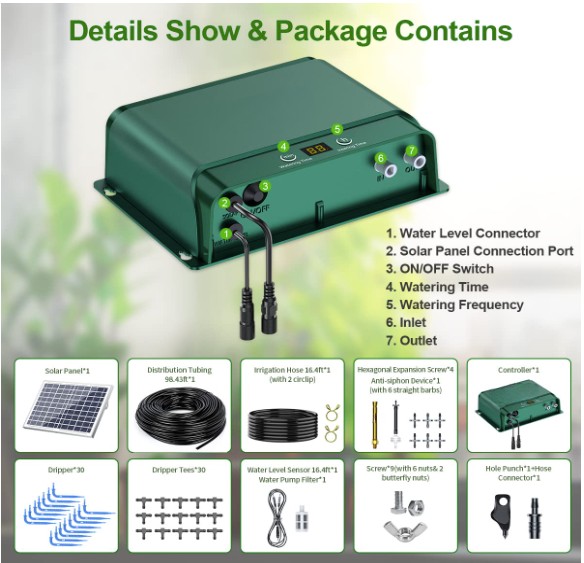 Hot Product Solar Garden Autom - Solar Drip Irrigation Kit Garden review and price